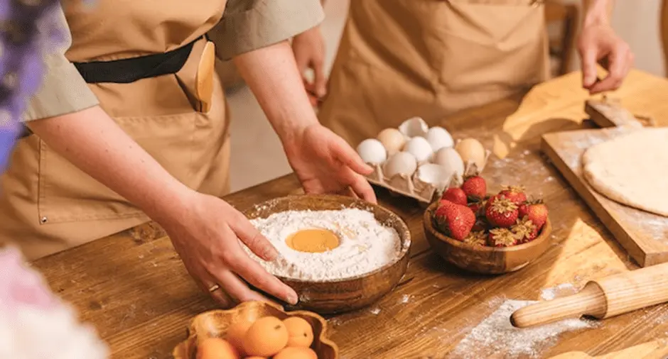   Whisk Together The Flour, Sugar, Baking Powder