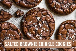 Salted Brownie Crinkle Cookies