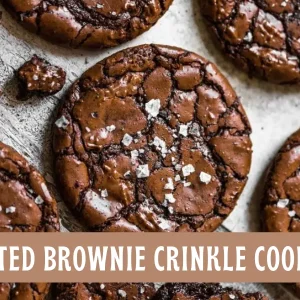 Salted Brownie Crinkle Cookies