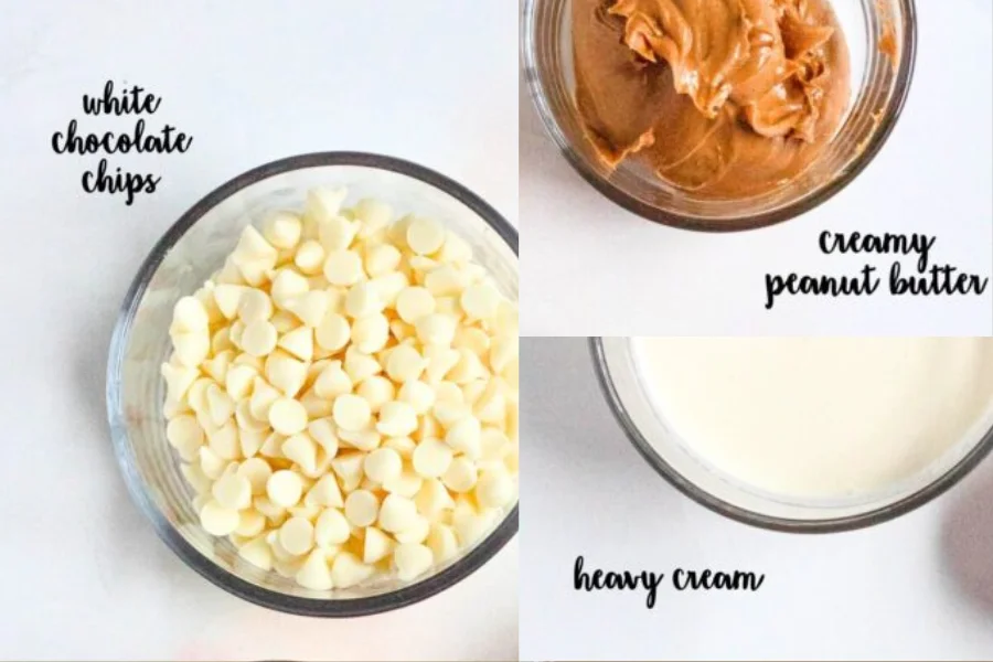 All Ingredients You’ll Need For Peanut Butter Ganache Homemade