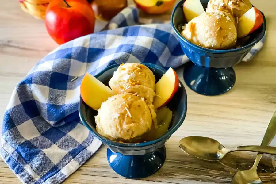 Ninja Creami Apple Pie Ice Cream With Fresh Fruits