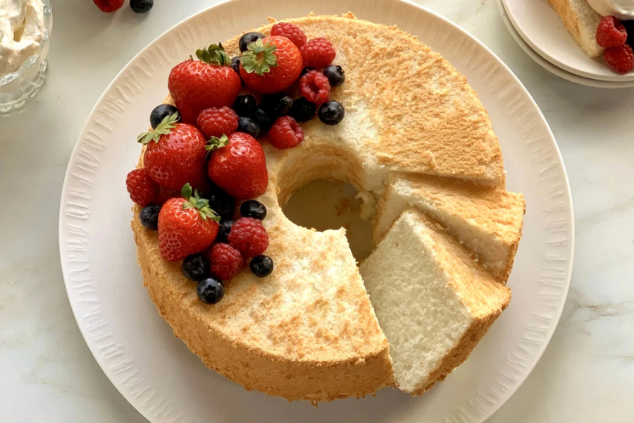 Fresh Berries Angel Food Cake Mug