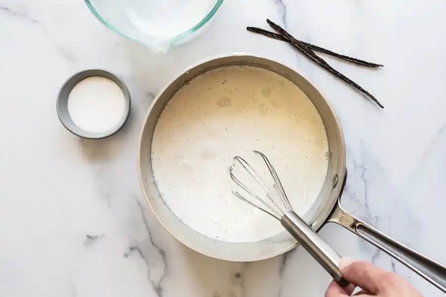 Whisk Ingredients Together To Create Ice Cream Base