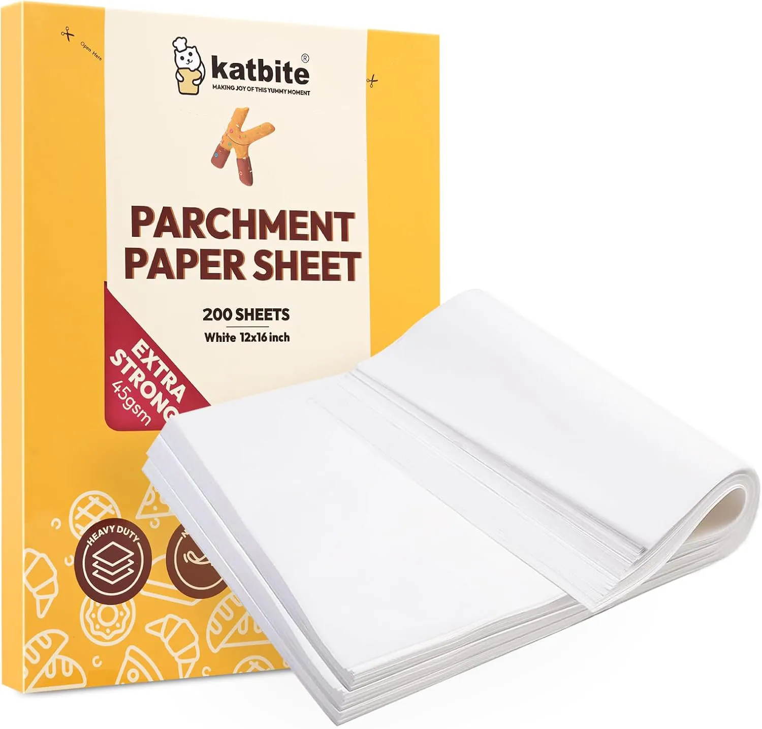 Katbite Flat Parchment Paper For Baking