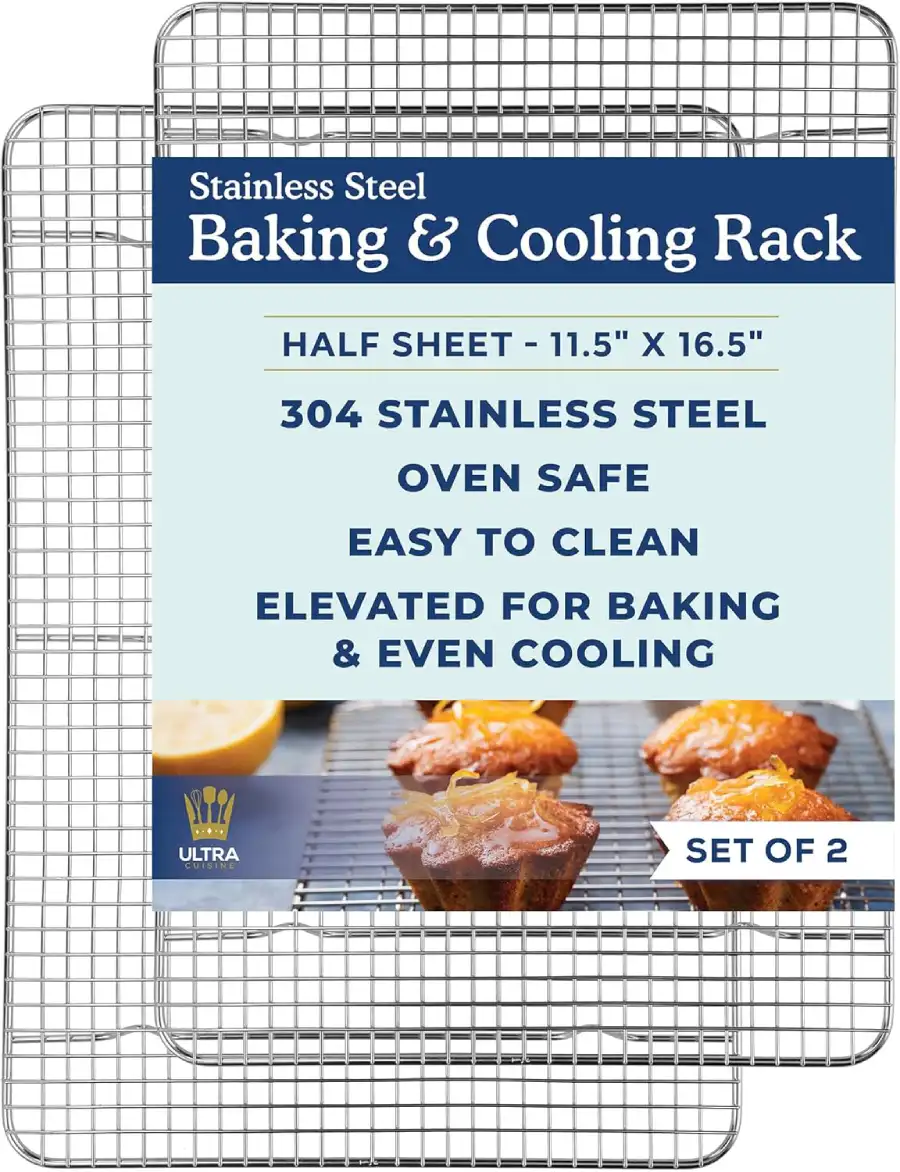 Ultra Cuisine Oven-Safe Baking &Amp; Cooling Rack