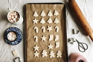 Bake the salt dough ornaments for about 3 hours until they get hard