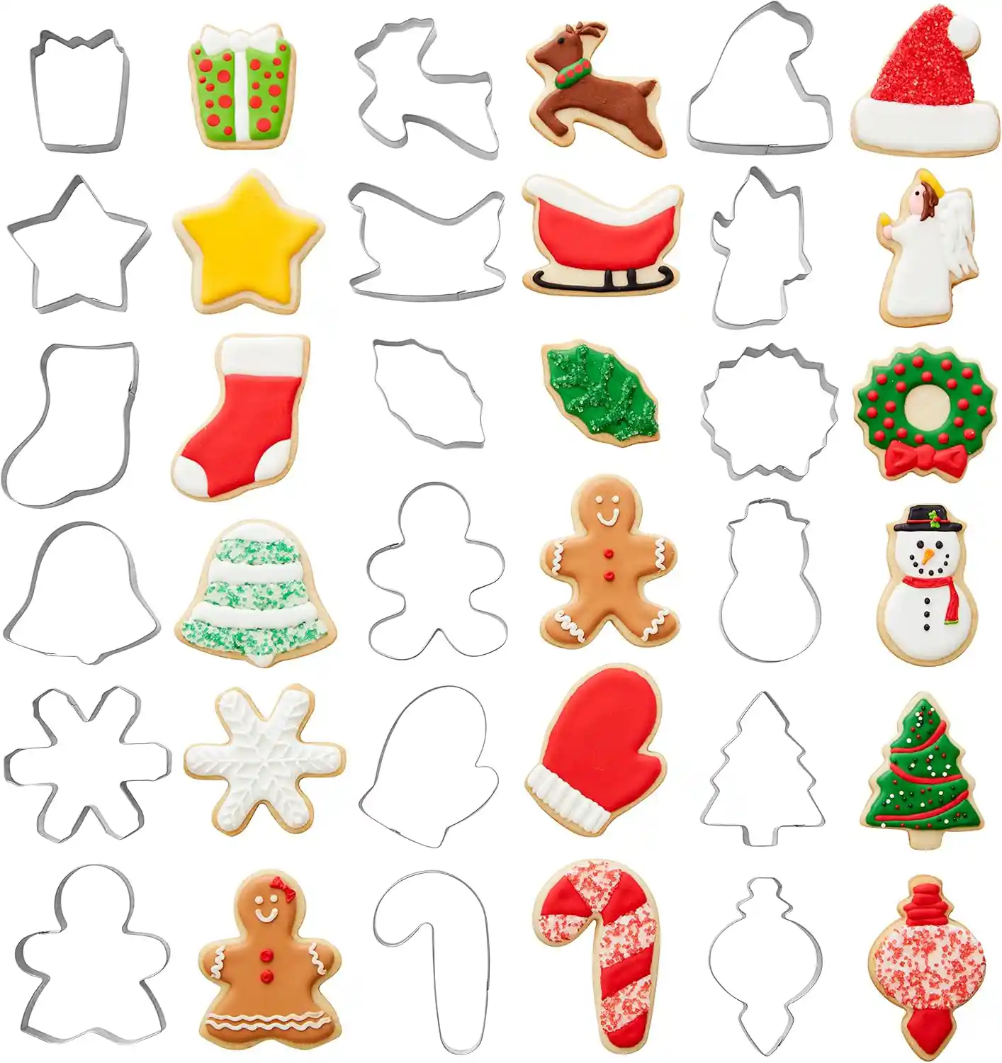 Wilton Christmas Shapes Metal 18-Piece Cutter Set