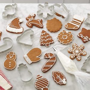 Holiday Shapes Metal Christmas Cookie Cutter Set, 18-Piece